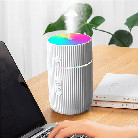 220ml Mini Humidifier Portable Air Purifier Car Office Atomizer Household Aroma Diffuser with Colorful Light