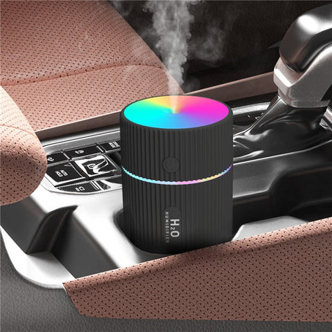 220ml Mini Humidifier Portable Air Purifier Car Office Atomizer Household Aroma Diffuser with Colorful Light