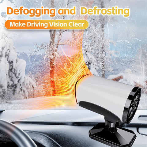 Car Heater 150W Fast Heater Fan Windshield Defroster Demister 2 in 1 Heating Cooling Fan for SUV Trucks