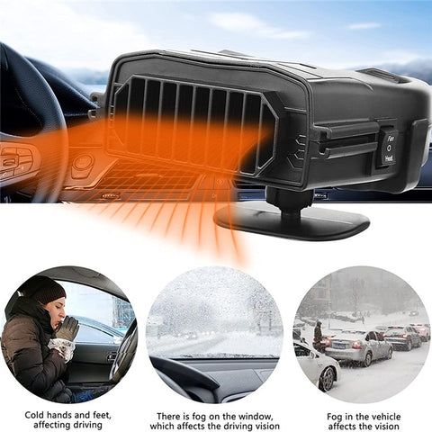 R803 12V Car Dashboard Heating Fan Car Windshield Defrosting Defogging Heater Vehicle Interior Heating Device