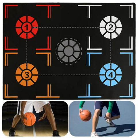 Basketball Training Mat Dribbling Ball Control Basketball Footstep Mat for Children Under 150cm