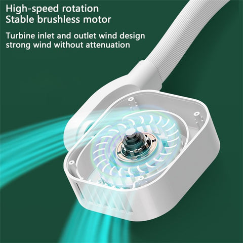 G2 Portable Neck Fan USB Rechargeable Summer Mini Cooling Fan Quiet 3 Wind Speed Personal Fan with 4000mAh Battery