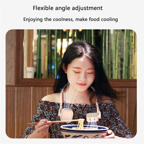 G2 Portable Neck Fan USB Rechargeable Summer Mini Cooling Fan Quiet 3 Wind Speed Personal Fan with 4000mAh Battery