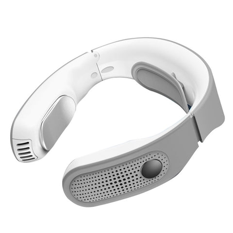 K-001 Portable Neck-mounted Fan Air Conditioner Cooling Electric Fan USB Rechargeable Neck Warmer Fan Creating Cool Breeze and Warm Air