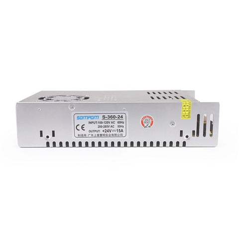 SOMPOM S-360-24 24V 15A 360W Driver Power Supply LED Light Strip Monitor Power Adapter Safe to Use