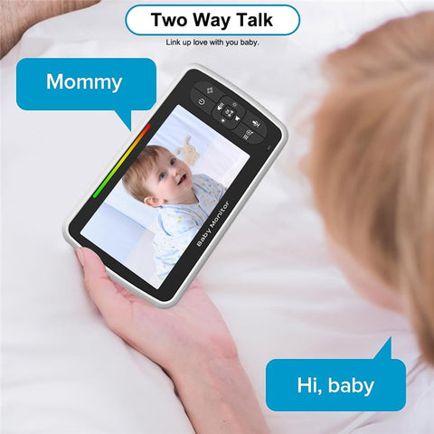 SM650 5 Inch Video Baby Monitor with Camera Temperature Sensor Two-Way Audio Night Vision 2.4GHz Wireless Baby Monitor