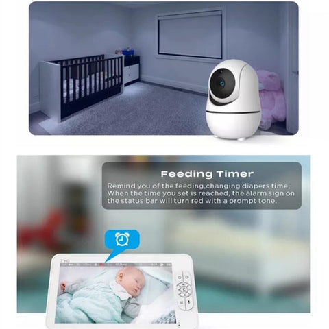 SM70PTZ 7-inch Wireless Digital Baby Monitor Night Vision Temperature Monitoring Two-Way Talk Security Camera