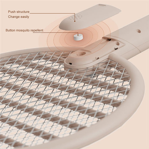 SOTHING Foldable Electric Fly Zapper Killer Swatter USB Rechargeable Mosquito Bug Racket