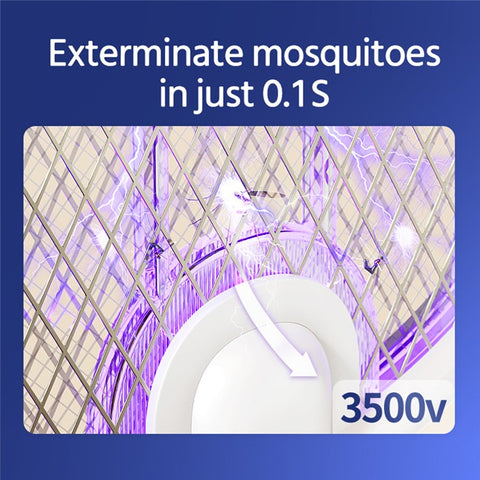XIAOMIYOUPIN QUALITELL C2 Rechargeable Bug Zapper Lamp Electric Fly Mosquito Swatter Racket