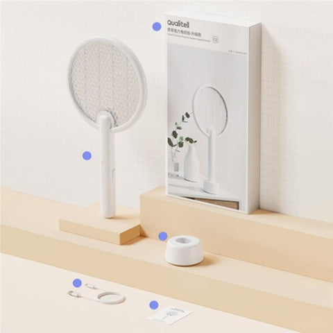 XIAOMIYOUPIN QUALITELL C2 Rechargeable Bug Zapper Lamp Electric Fly Mosquito Swatter Racket