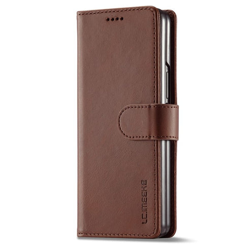 LC.IMEEKE for Samsung Galaxy Z Fold4 5G Shockproof Phone Cover Magnetic Clasp Stand Wallet PU Leather Folding Phone Case