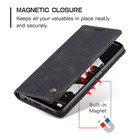 CASEME 013 Series for Samsung Galaxy M53 5G Anti-drop PU Leather Folio Flip Wallet Cover Adjustable Stand Phone Case
