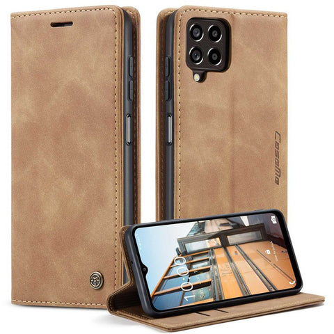 CASEME 013 Series for Samsung Galaxy M53 5G Anti-drop PU Leather Folio Flip Wallet Cover Adjustable Stand Phone Case