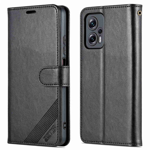 AZNS Flip Wallet Case for Xiaomi Redmi Note 11T Pro 5G / Note 11T Pro+ 5G / Note 12T Pro 5G / Poco X4 GT 5G / Redmi K50i 5G Shockproof PU Leather Magnetic Closure Anti-scratch Phone Cover with Viewing Stand
