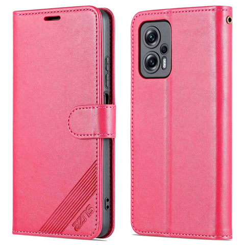 AZNS Flip Wallet Case for Xiaomi Redmi Note 11T Pro 5G / Note 11T Pro+ 5G / Note 12T Pro 5G / Poco X4 GT 5G / Redmi K50i 5G Shockproof PU Leather Magnetic Closure Anti-scratch Phone Cover with Viewing Stand