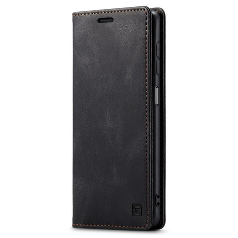 AUTSPACE A01 Series For Samsung Galaxy M53 5G RFID Blocking Matte PU Leather Phone Case Wallet Stand Flip Cover
