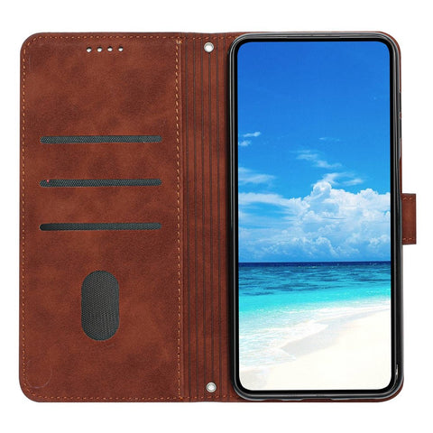 For Oppo A94 4G/5G/F19 Pro/F19 Pro+ 5G/A95 5G/Reno5 Z/Reno6 Z/Reno5 F/Reno5 Lite Heart Shape Imprinted Wallet Case Skin-touch Feeling Leather Stand Cover