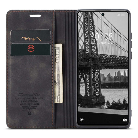 CASEME 013 Series for Xiaomi 12 Lite 5G PU Leather Wallet Case Magnetic Auto-absorbed Stand Phone Case