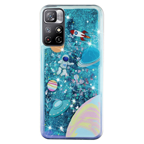 For Xiaomi Redmi Note 11 5G Moving Liquid Case Embossment Pattern Soft Flexible TPU Skin Cover