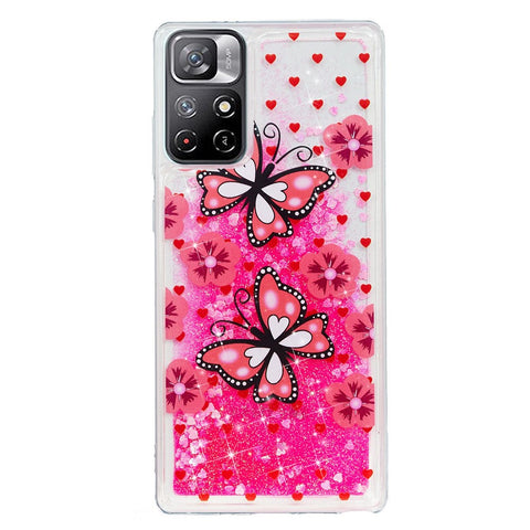 For Xiaomi Redmi Note 11 5G Moving Liquid Case Embossment Pattern Soft Flexible TPU Skin Cover