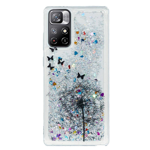 For Xiaomi Redmi Note 11 5G Moving Liquid Case Embossment Pattern Soft Flexible TPU Skin Cover