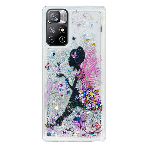 For Xiaomi Redmi Note 11 5G Moving Liquid Case Embossment Pattern Soft Flexible TPU Skin Cover