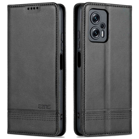 AZNS For Xiaomi Redmi Note 11T Pro 5G / Note 11T Pro+ 5G / Poco X4 GT 5G / Redmi K50i 5G PU Leather Stand Wallet Case Magnetic Closure Phone Cover