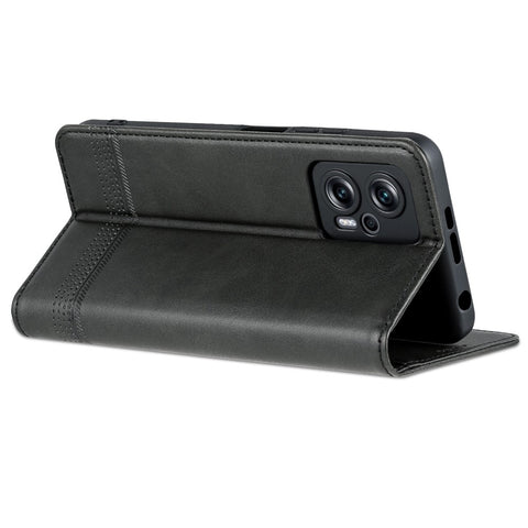 AZNS For Xiaomi Redmi Note 11T Pro 5G / Note 11T Pro+ 5G / Poco X4 GT 5G / Redmi K50i 5G PU Leather Stand Wallet Case Magnetic Closure Phone Cover