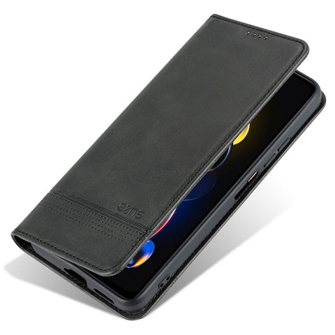 AZNS For Xiaomi Redmi Note 11T Pro 5G / Note 11T Pro+ 5G / Poco X4 GT 5G / Redmi K50i 5G PU Leather Stand Wallet Case Magnetic Closure Phone Cover