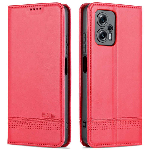 AZNS For Xiaomi Redmi Note 11T Pro 5G / Note 11T Pro+ 5G / Poco X4 GT 5G / Redmi K50i 5G PU Leather Stand Wallet Case Magnetic Closure Phone Cover