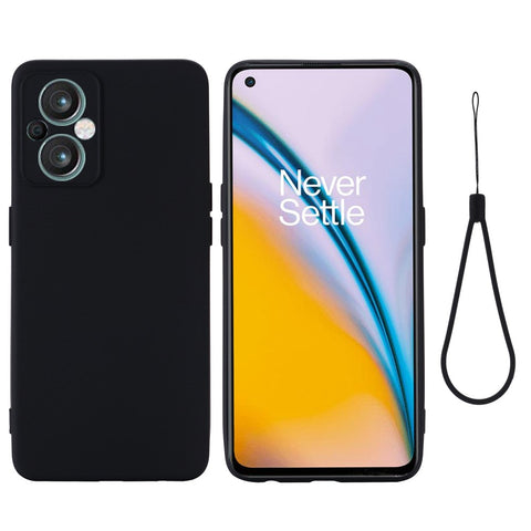 For Oppo Reno7 Z 5G / Reno7 Lite 5G / F21 Pro 5G / Reno8 Lite 5G Liquid Silicone Case Precise Cutouts Camera Protection Cover with Strap