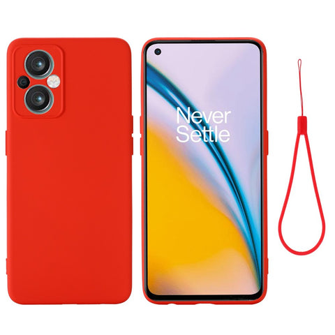 For Oppo Reno7 Z 5G / Reno7 Lite 5G / F21 Pro 5G / Reno8 Lite 5G Liquid Silicone Case Precise Cutouts Camera Protection Cover with Strap