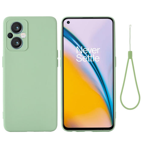 For Oppo Reno7 Z 5G / Reno7 Lite 5G / F21 Pro 5G / Reno8 Lite 5G Liquid Silicone Case Precise Cutouts Camera Protection Cover with Strap