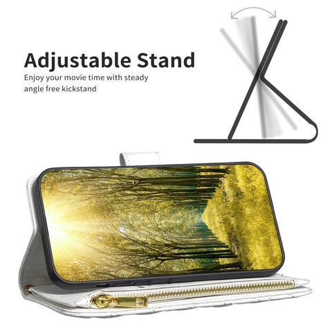 BINFEN COLOR for Xiaomi Redmi Note 10 Pro 4G (Global) / (India) / Note 10 Pro Max 4G BF Style-15 Smart Phone Imprinted Rhombus Pattern Case with Zipper Pocket Stand Matte PU Leather Wallet Cover