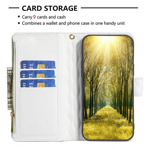 BINFEN COLOR for Xiaomi Redmi Note 10 Pro 4G (Global) / (India) / Note 10 Pro Max 4G BF Style-15 Smart Phone Imprinted Rhombus Pattern Case with Zipper Pocket Stand Matte PU Leather Wallet Cover