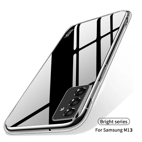 MOFI For Samsung Galaxy M13 4G Scratch-resistant Flexible TPU Phone Case Soft Crystal Clear Cell Phone Cover