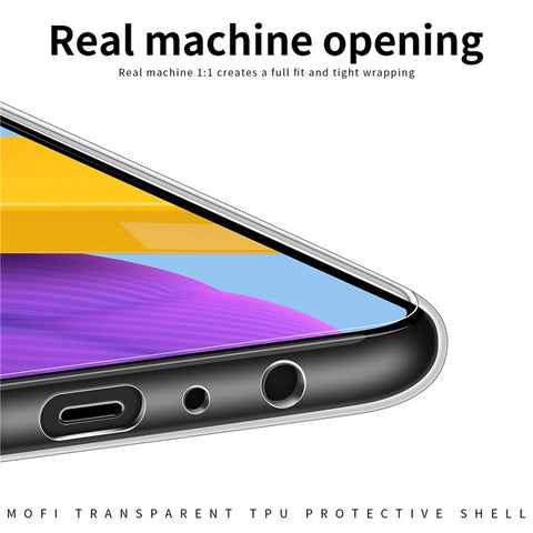 MOFI For Samsung Galaxy M13 4G Scratch-resistant Flexible TPU Phone Case Soft Crystal Clear Cell Phone Cover