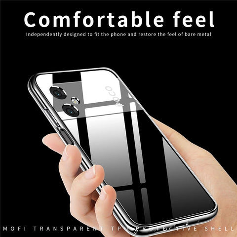 MOFI Transparent Soft TPU Case for Xiaomi Poco M4 5G, Scratch-resistant Protective Phone Cover