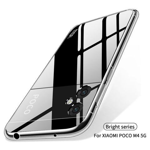 MOFI Transparent Soft TPU Case for Xiaomi Poco M4 5G, Scratch-resistant Protective Phone Cover