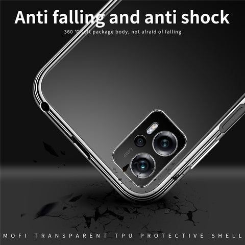 MOFI For Xiaomi Redmi Note 11T Pro 5G / Note 11T Pro+ 5G / Poco X4 GT 5G / Redmi K50i 5G Soft TPU Phone Cover Crystal Clear Anti-drop Case
