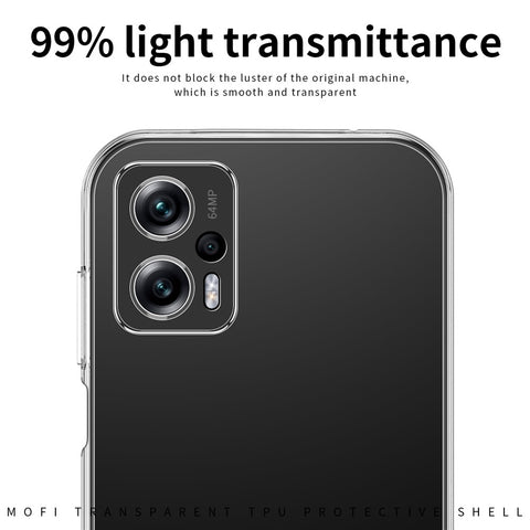 MOFI For Xiaomi Redmi Note 11T Pro 5G / Note 11T Pro+ 5G / Poco X4 GT 5G / Redmi K50i 5G Soft TPU Phone Cover Crystal Clear Anti-drop Case