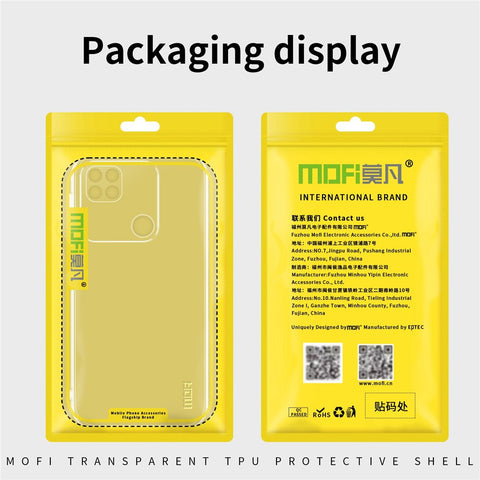 MOFI For Xiaomi Redmi 10C 4G / Redmi 10 Power Soft TPU Cover Transparent Anti-fall Shockproof Phone Case