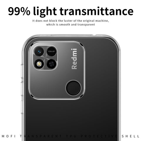 MOFI For Xiaomi Redmi 10C 4G / Redmi 10 Power Soft TPU Cover Transparent Anti-fall Shockproof Phone Case