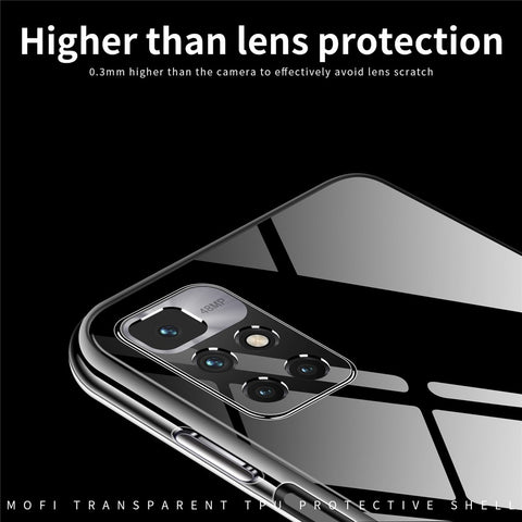 MOFI For Xiaomi Redmi 10 Prime 2022 4G Flexible Clear TPU Scratch-Resistant Case Camera Protection Defender Phone Cover