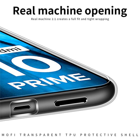 MOFI For Xiaomi Redmi 10 Prime 2022 4G Flexible Clear TPU Scratch-Resistant Case Camera Protection Defender Phone Cover