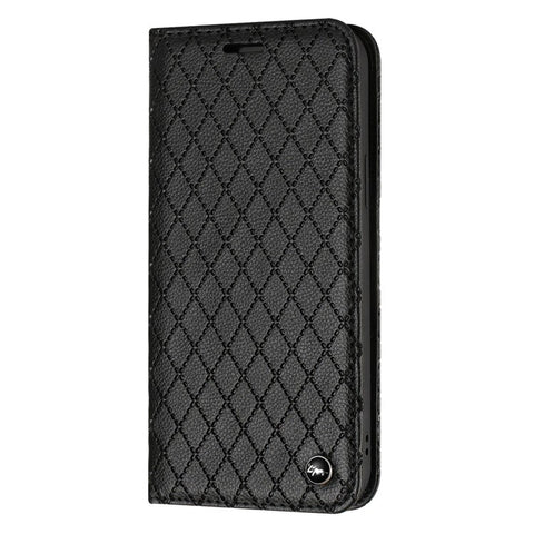 For Samsung Galaxy S21 Ultra 5G / S30 Ultra 5G Rhombus Embossing Litchi Texture Phone Stand Wallet Case RFID Blocking PU Leather Shockproof Cover