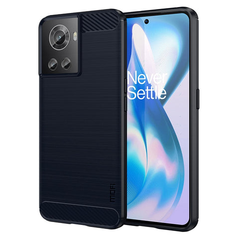 MOFI JK TPU Series-1 for OnePlus Ace 5G / 10R 5G Carbon Fiber Texture Anti-Fingerprint Case Soft TPU Brushed Surface Protective Cover