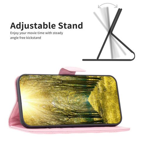 BINFEN COLOR For Xiaomi Redmi 9C / 9C NFC / Redmi 10A / Poco C31 BF Style-14 Imprinted Rhombus Pattern PU Leather TPU Matte Phone Case Stand Wallet Protective Cover