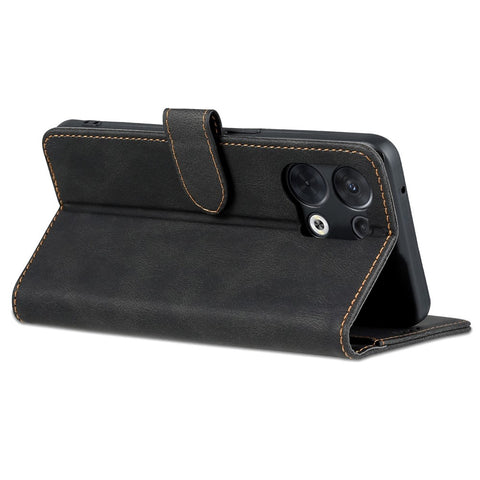 AZNS Anti-scratch Phone Case For Oppo Reno8 5G (Global Version) / Oppo Reno8 5G, Drop-proof PU Leather Flip Wallet Cover Viewing Stand with Magnetic Closure