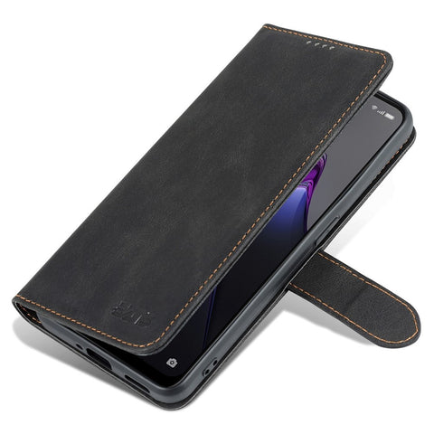 AZNS Anti-scratch Phone Case For Oppo Reno8 5G (Global Version) / Oppo Reno8 5G, Drop-proof PU Leather Flip Wallet Cover Viewing Stand with Magnetic Closure
